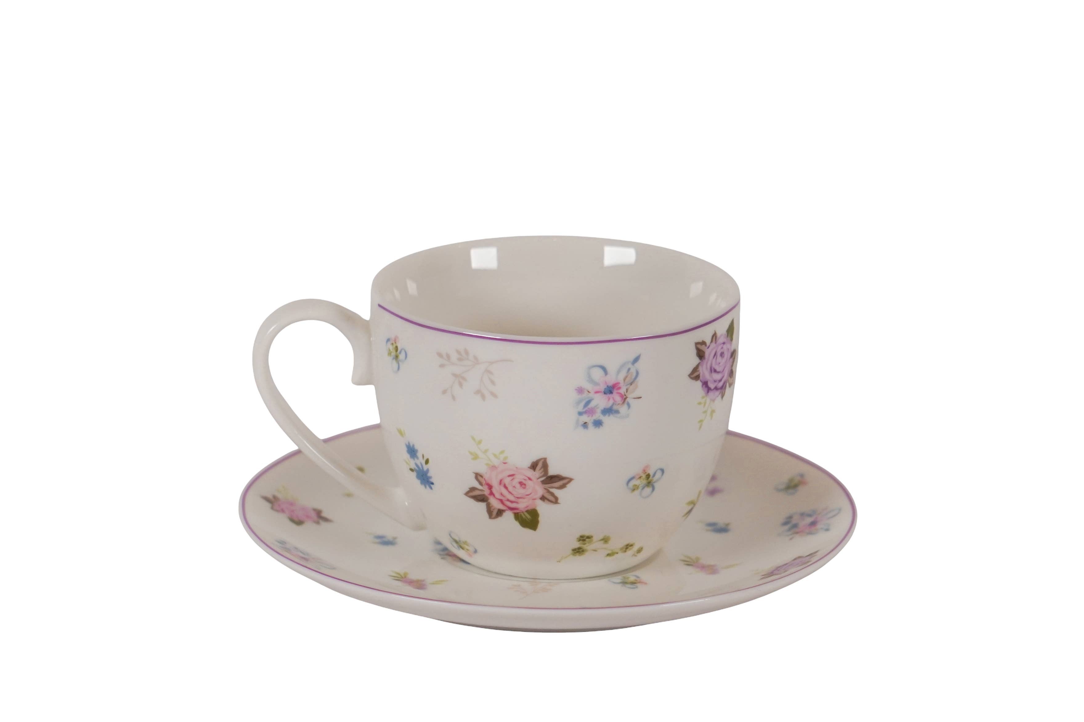 Flora Tea Cup With Saucer