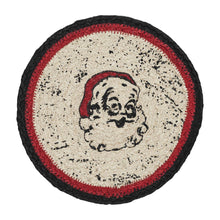 Load image into Gallery viewer, Jolly Ole Santa Jute Trivet
