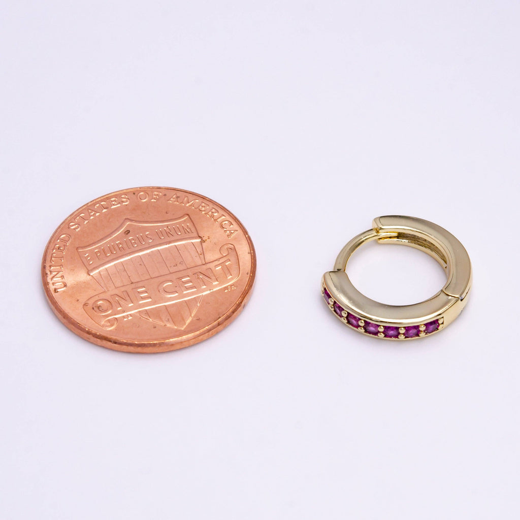 The Pink Pave Earrings