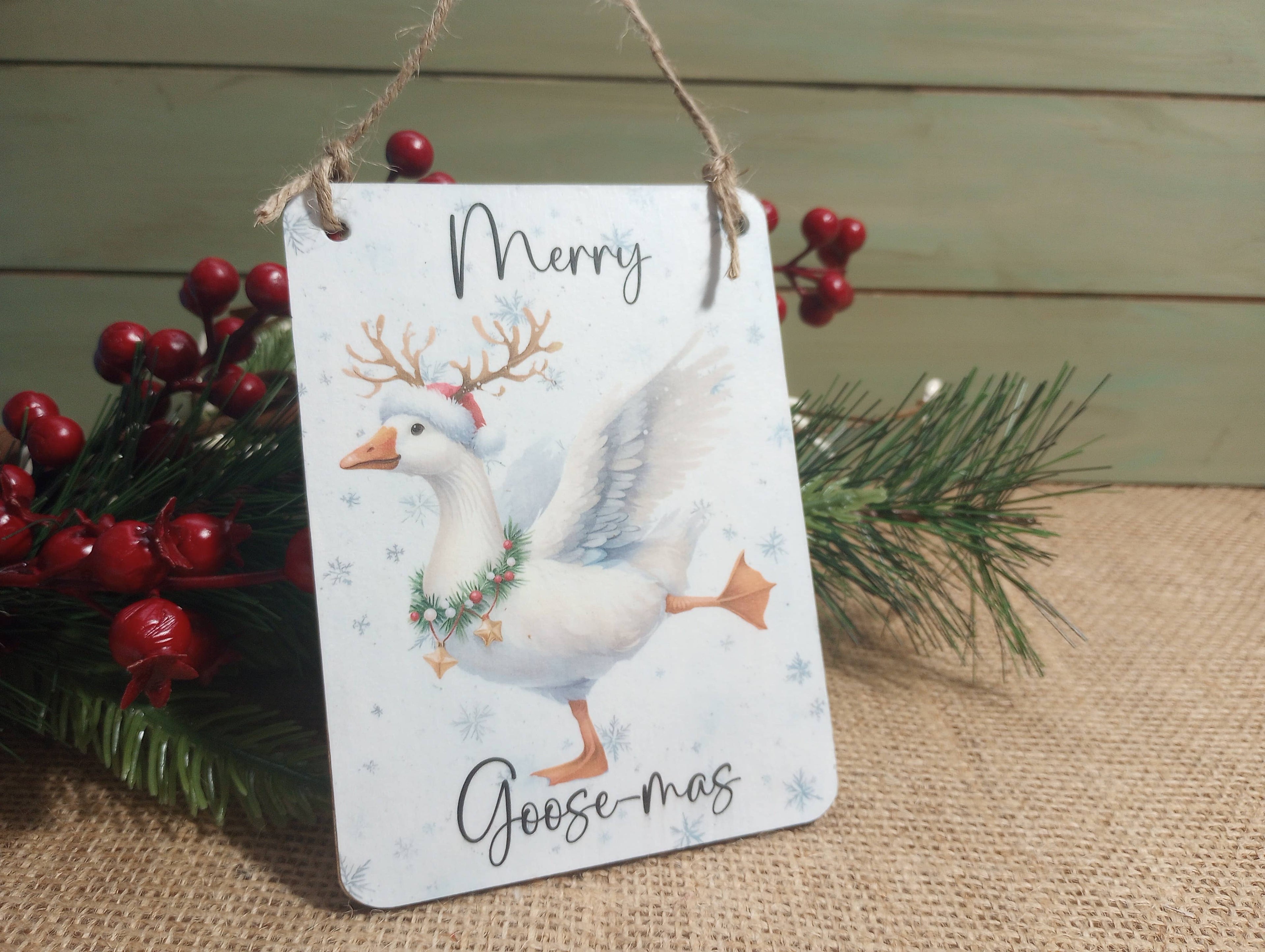 Goose Christmas Ornament - Skating
