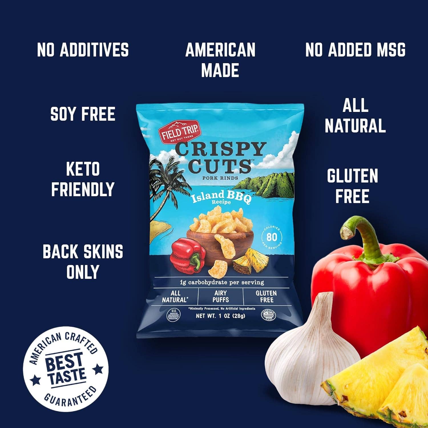 Crispy Cuts Island BBQ Pork Rind (1oz)