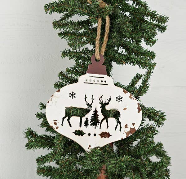 Vintage Moose Metal Ornament