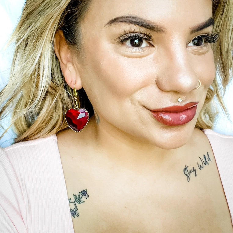 Ardent In Richest Ruby Earrings